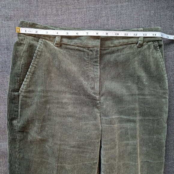 Brooks Brothers Wide Wale Corduroy Trousers | Olive Green | Classic Style - Picture 10 of 13